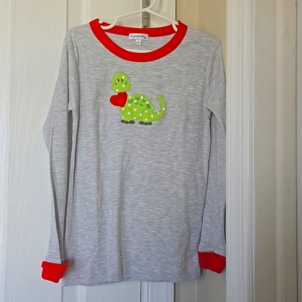 NWOT Magnolia Baby Unisex Size 8 And Size 10 Pajamas Red and Gray